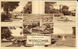 WIDECOMBE IN THE MOOR, Five Different Views (Publisher - Photochrom Co) Date - Sep 1955, Used - Dartmoor