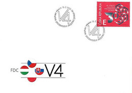 FDC 1109 Czech Republic 30th Anniversary Of The Visegrad Group 2021 - Institutions Européennes