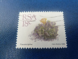 Rsa - Faucaria Tigrina - Hein Botha - 18c. - Rouge - Multicolore - Année 1989 - - Gebruikt