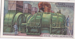 Engineering Wonders 1927 -  Steam Turbo Generator -  Wills Cigarette Card - Original - Wills