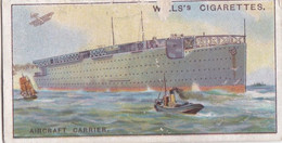 Engineering Wonders 1927 -  36 Aircraft Carrier, UK  -  Wills Cigarette Card - Original - Wills