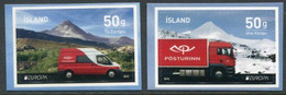 ICELAND  2013 Europa: Postal Vehicles Imperforate On One Side MNH / **.  Michel 1394-95 - Nuevos