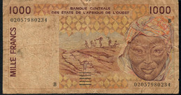 W.A.S. BENIN  P211Bm 1000 FRANCS (20)02 2002 Signature 31 FINE - West African States