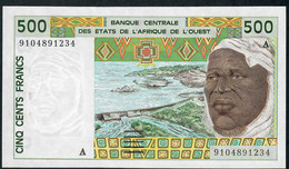 W.A.S. IVORY COAST P110Aa 500 FRANCS (19)91 1991 Signature 22  AU-UNC. - Westafrikanischer Staaten