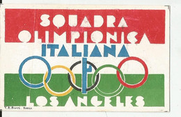 ETICHETTA GIOCHI OLIMPICI DI LOS ANGELES 1932 -SQUADRA OLIMPIONICA ITALIANA -MIS.10 X 6 - Olympische Spiele