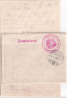 AUTRICHE / HONGRIE - 1915 - ENVELOPPE CENSUREE Avec CACHET "HADTAP POSTAHIVATAL N°81" => WIEN - Lettres & Documents