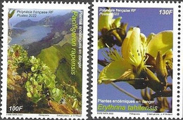 FRENCH POLYNESIA, 2022, MNH, FLORA, FLOWERS, MOUNTAINS, 2v - Andere