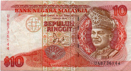MALAYSIA 10 RINGGIT 1989 P 29  VF/XF - Malaysia