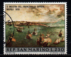 SAN MARINO - 1970 - DIPINTO DI BRUEGEL - 10^ MOSTRA DEL FRANCOBOLLO "EUROPA" - NAPOLI 1970 - USATO - Usados