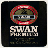 AUSTRALIE - Sous-bock "SWAN PREMIUM" 1987 America's Cup Defense + Carte Postale Moderne Neuve - Bierdeckel