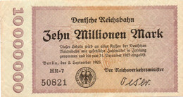 GERMANY-10 MILLIONEN MARK 1923 - Wor:P-S1014.2, Kel:340i.2, MüG:002.09b XF (SERIE SPECIALE) UNIFACE - 10 Miljoen Mark