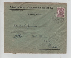 AMH113/ TP 714 S/L. Administration Communale De Beez C. Diamant 15/7/1950 > Namur - Covers & Documents