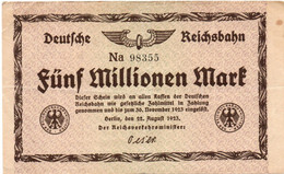 GERMANY- 5 MILLIONEN MARK 1923 - Wor:P-S1013a.2, Kel:340e.2, MüG:002.05b -  UNIFACE - VF/XF - 5 Millionen Mark