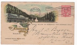 Cpa - Canadian Pacific Railway Company - The Glacier House - Entier Postal One Cent George V - Unclassified