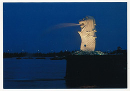 2 CPM - SINGAPOUR - Le Merlion, Symbole De Singapour - Singapur