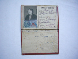 Carte Identité état Français Cartonnée Avec Photo 1943 Bayle Marguerite Montpellier Hérault - Ohne Zuordnung