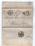 TB 3139 - 1879 - Lettre Taxée 30 Cts De La Direction Des Douanes De MARSEILLE Pour PORT DE BOUC - 1859-1959 Covers & Documents