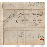 TB 3141 - 1857 - Lettre De La Direction Des Douanes De MARSEILLE Pour Mr CARROT à CADEILHAN - TRACHERE - 1849-1876: Klassieke Periode
