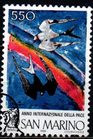 SAN MARINO - 1986 - ANNO INTERNAZIONALE DELLA PACE - USATO - Usati