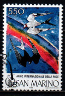 SAN MARINO - 1986 - ANNO INTERNAZIONALE DELLA PACE - USATO - Used Stamps