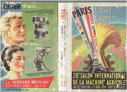 1954 / 26° SALON INTERNATIONAL DE LA MACHINE AGRICOLE TRACTEUR MOISSONNEUSE BATTEUSE MOTOCULTEUR AGRICULTURE ELEVAGE - Tracteurs