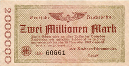 GERMANIA  2000000 MARK 1923 - Wor:P-S1012a.4, Kel:340b.4.67, MüG:002.02d  UNIFACE - XF (B36-60661) RARA - 2 Miljoen Mark