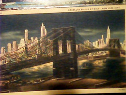 USA NEW YORK City - Brooklyn Bridge And New York Skyline At Night S1940 IO6322 - Brooklyn