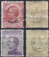 1912 Regno D'Italia IG 1912 IT-EG KA3-7 Franc Italia Soprast Karki New 2 Val - Aegean (Carchi)