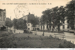 (PB) 93 LE PRE-SAINT-GERVAIS. La Mairie Et Les Jardins 1942 Avec Café - Le Pre Saint Gervais