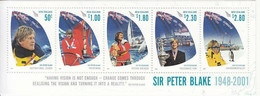 2009 New Zealand Sir Peter Blake Penguins Sailing Penguins Miniature Sheet Of 5 MNH @ BELOW FACE VALUE - Nuovi