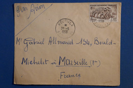 I 10 AOF BELLE LETTRE RARE 1953 PETIT VILLAGE KOUTIALA POUR  MARSEILLE  FRANCE +AEROPHILATELIE +++AFFR. IPLAISANT - Cartas & Documentos
