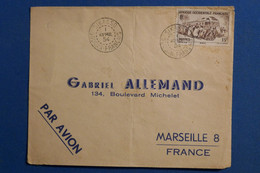 I 10 AOF BELLE LETTRE RARE 1954 PETIT VILLAGE SIKASSO POUR  MARSEILLE  FRANCE +AEROPHILATELIE +++AFFR. IPLAISANT - Brieven En Documenten