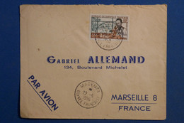 I 12 AOF BELLE LETTRE RARE 1956 PETIT VILLAGE  MACENTA POUR  MARSEILLE  FRANCE +AEROPHILATELIE +++AFFR. IPLAISANT - Cartas & Documentos
