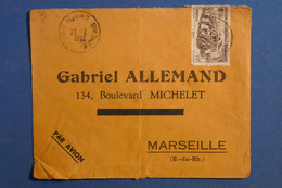 I 12 AOF BELLE LETTRE RARE 1952 PETIT VILLAGE  NIORO  POUR  MARSEILLE  FRANCE +AEROPHILATELIE +++AFFR. IPLAISANT - Cartas & Documentos