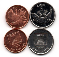 Kiribati - Set 2 Coins 1 + 5 Сents 1979 - 1992 UNC Lemberg-Zp - Kiribati