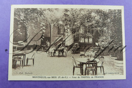 Montreuil Sur Mer. Cour De L'Hotel De France.  (1939) Carte De Pub.  D62 - Alberghi & Ristoranti