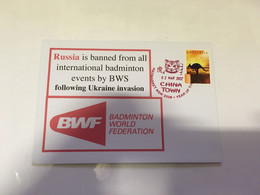 (3 G 16) Following Invasion Of Ukraine By Russia, Russia Is Banned From All Badmington Event By BWS - Badminton