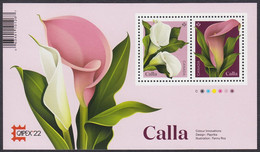 Qc. CALLA Flowers = Souvenir Sheet With OVERPRINT MNH Canada 2022 - Neufs