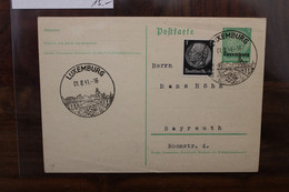 LUXEMBURG 1941 Cover Luxembourg Besetzung Occupation Entier Ganszache - Other & Unclassified