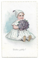 Vintage Postcard Elly Frank  *  Veilchen Gefällig   (Violets, Please)  (Girl - Fille - Bébé - Baby) - Frank, Elly