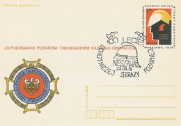 Poland Postmark D79.08.23 Nie: NIESZAWA Volunteer Fire Department Helmet - Interi Postali