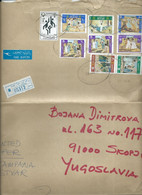 BIG COVER - R Letter Kuwait Via Yugoslavia 1977 - Stamps Motive Popular Games And Sport Olympic Games,Basketball - Kuwait