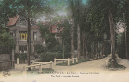 CARTE POSTALE ORIGINALE ANCIENNE COULEUR : MAISONS LAFFITTE LE PARC AVENUE LAVOISIER  ANIMEE YVELINES (78) - Maisons-Laffitte