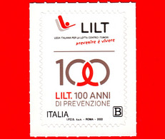 Nuovo - MNH - ITALIA - 2022 - 100 Anni Della Lega Italiana Per La Lotta Contro I Tumori – LILT - Logo - B - 2021-...:  Nuovi