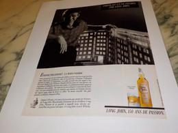 PUBLICITE ETIENNE FOLLENFANT ET LE  SCOTCH LONG JOHN   1987 - Alcools