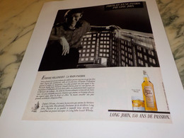 PUBLICITE ETIENNE FOLLENFANT ET LE  SCOTCH LONG JOHN   1987 - Alcohols