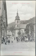 Cpa SAINTE CROIX AUX MINES (Alsace) 68 - Place De L'Eglise (animée) Ad. Weick, Saint Dié N° 12412 - Sainte-Croix-aux-Mines