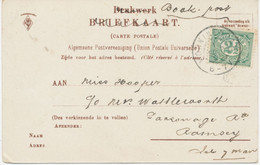 NIEDERLANDE 1905 2 ½ C Ziffer Kab.-AK (MARKEN) Mit Seltene K2 „MONNIKENDAM“ (Monnickendam, Jetzt Waterland) Als BOOKPOST - Lettres & Documents