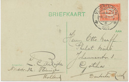 NIEDERLANDE 1922, 12 ½ C Ziffer Als EF Auf Kab.-Postkarte Mit K2 „VLISSINGEN“ Nach GOTHA - Lettres & Documents