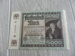 Deutschland Germany 5000 Mark 1922 - 5.000 Mark
